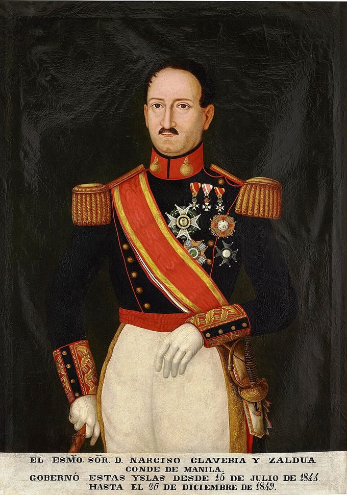 Nineteenth-century portrait of Governor-General Narciso Clavería y Zaldúa, Conde de Manila